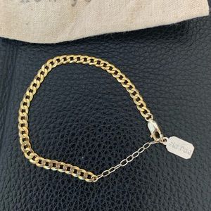 *SOLD* Ela Rae Curb Bracelet/Gold Plated Sterling Silver